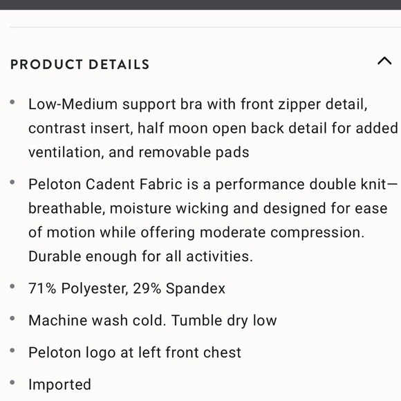 NWOT Peloton Cadent High Neck Floral Camo Front Zip Sports Bra S - Picture 3 of 11